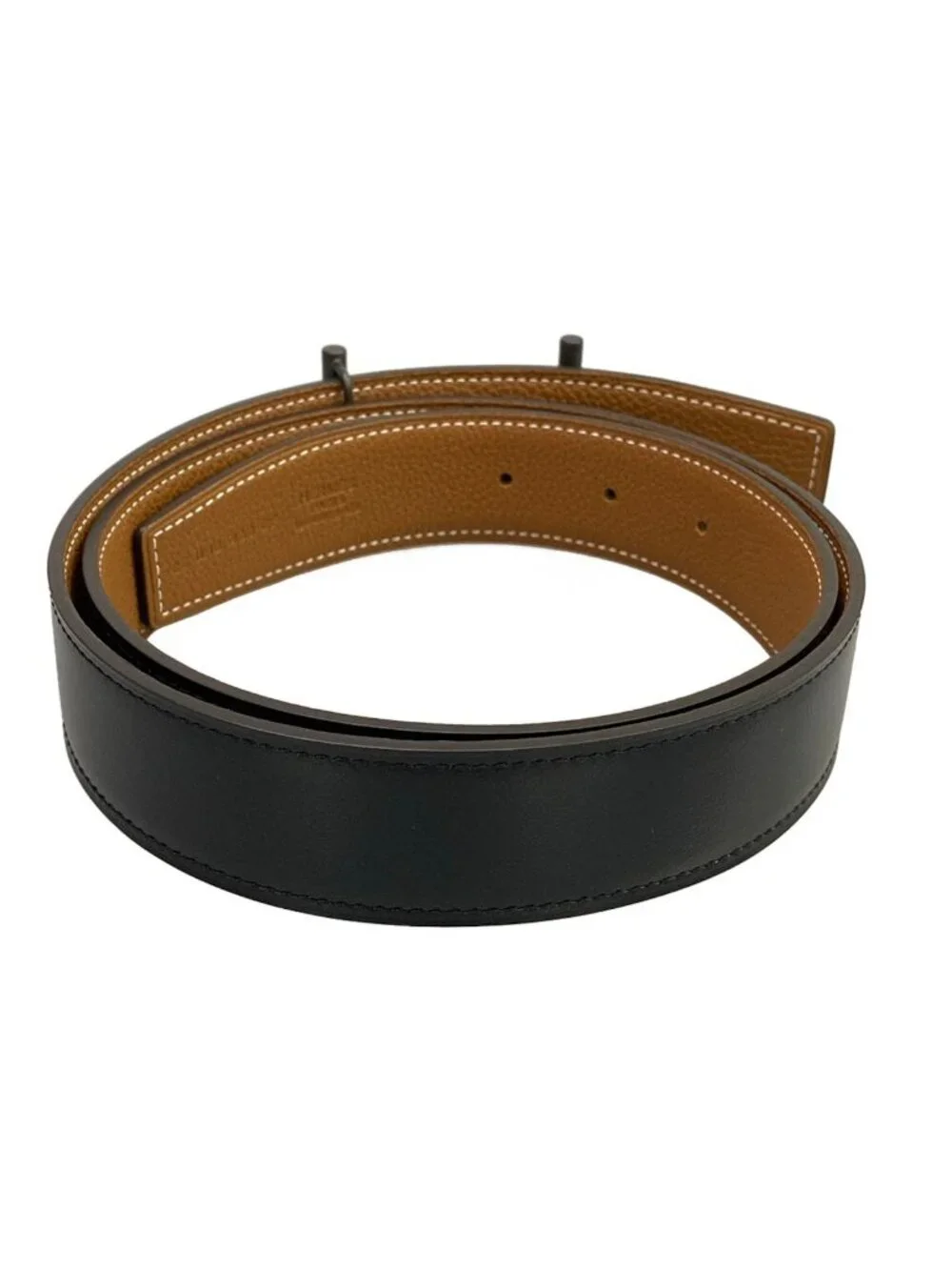 Hermes Belt 85 Rider Black Gold